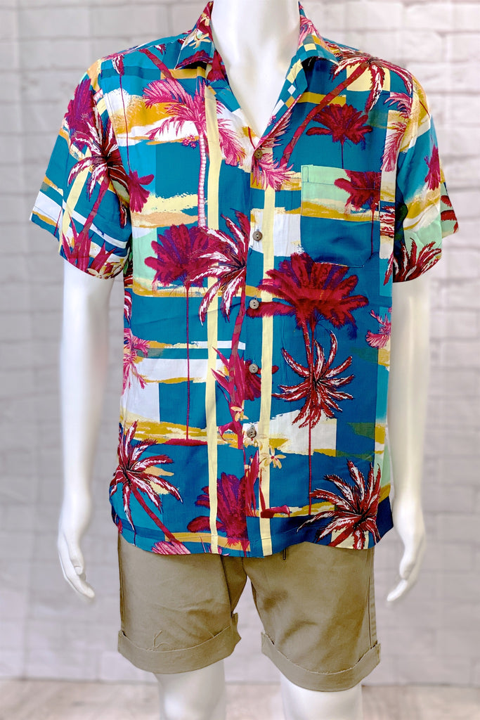 Hawaiian Button-ups - button up, floral, Hawaii, Hawaiian, Hawaiian vibes, Pineapples, short sleeves, Tropical - Wander Emporium
