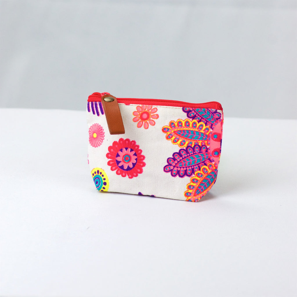Coin Purse | Small - coin purse, embroidered, ethnic, handmade, hill tribe, organizer, pouch, print, small, wallet - Wander Emporium