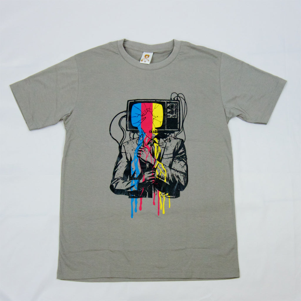 T-Shirt | Tvman - aqua, beats, black, colours, graphic, green, man, men, new, red, sugar skull, suit, t-shirt, teal, tee, tees, tshirt, tv, unisex - Wander Emporium