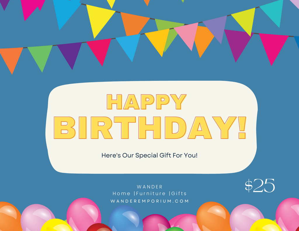 WANDER GIFT CARD | Happy Birthday - a gift for you, best gift ever, gift card - Wander Emporium