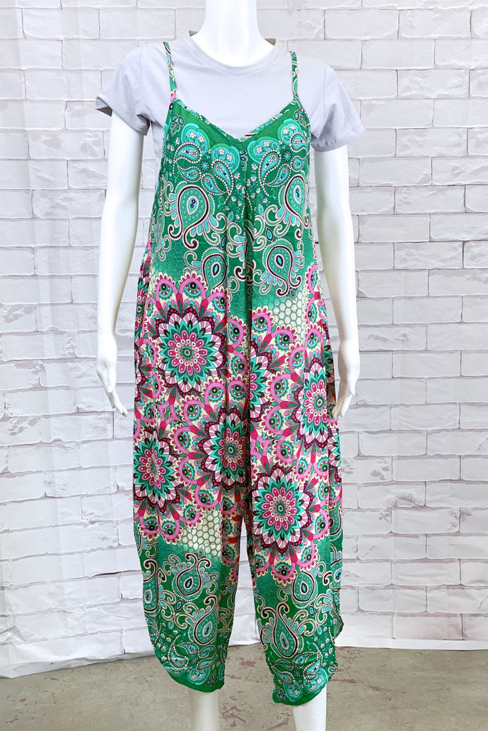 Romper | Pattern - boho, clothing, cotton, ethnic, festival clothing, hippie style, jumpsuit, overalls, PATTERN, plain, romper, rompers, summer, thai, Tie  Dye - Wander Emporium