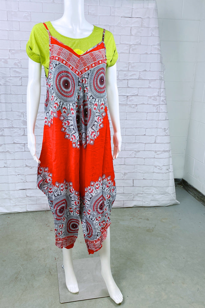 Romper | Boho Pattern - boho, clothing, cotton, ethnic, festival clothing, hippie style, jumpsuit, overalls, PATTERN, plain, romper, summer, thai, Tie  Dye - Wander Emporium