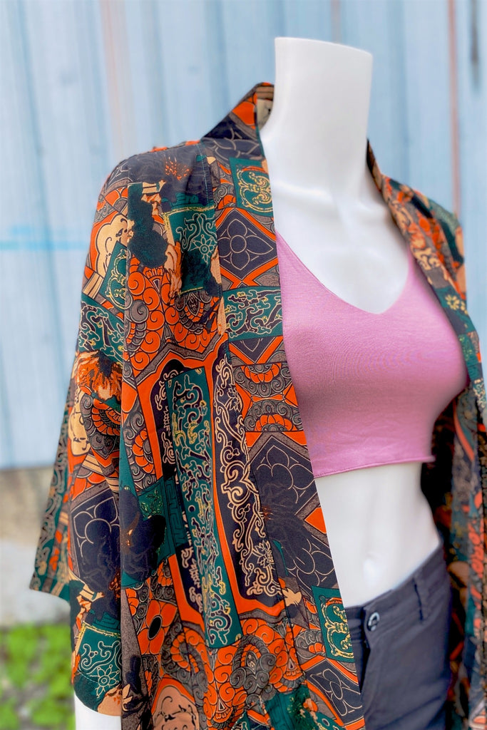 Modern Kimono Cardigan | Boho Pattern - 3/4 sleeves, Boho, cardigan, clothing, comfy, ethnic, fun, geometric, graphic pattern, jacket, Kimono, new, new clothing, PATTERN, soft - Wander Emporium