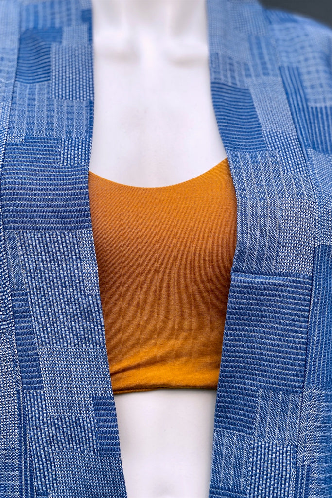 Modern Kimono Cardigan | Texture - 3/4 sleeves, black, blue, Boho, cardigan, clothing, comfy, ethnic, fun, graphic pattern, jacket, Jean, Kimono, new, new clothing, PATTERN, soft - Wander Emporium