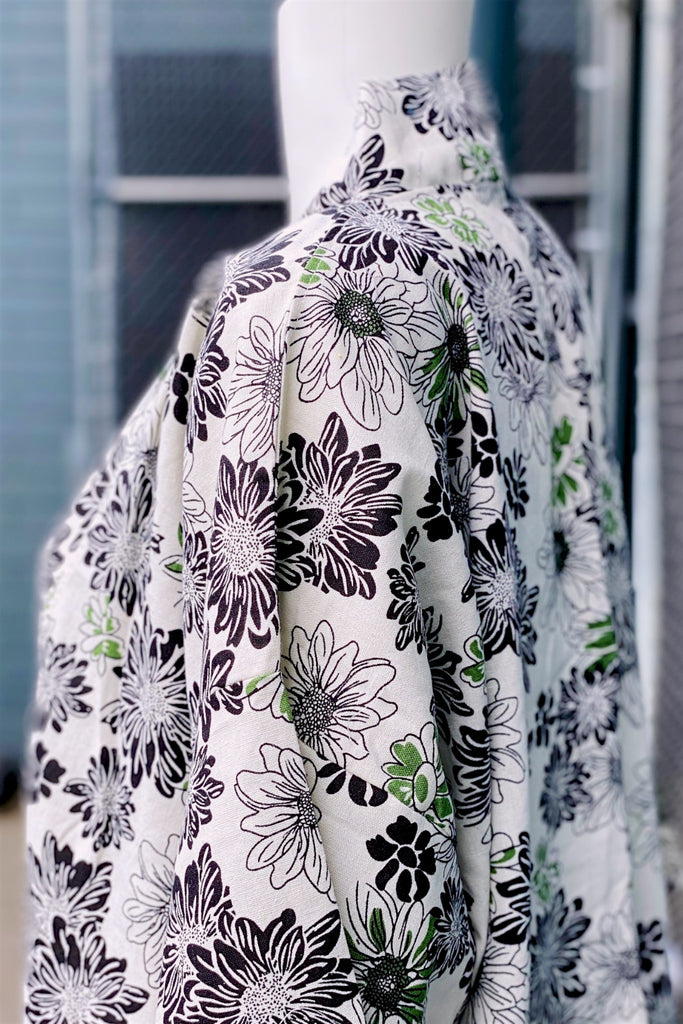 Modern Kimono Cardigan | Flowers - 3/4 sleeves, cardigan, clothing, comfy, ethnic, flowers, fun, graphic pattern, jacket, Kimono, new, new clothing, PATTERN - Wander Emporium