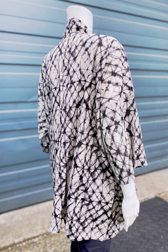 Modern Kimono Cardigan | Soft Geometric - 3/4 sleeves, cardigan, clothing, comfy, ethnic, fun, geometric, graphic pattern, jacket, Kimono, new, new clothing, PATTERN, soft, tie dyed - Wander Emporium