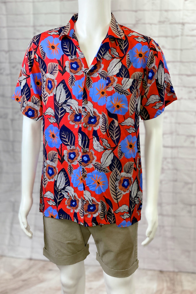 Hawaiian Button-ups - button up, floral, Hawaii, Hawaiian, Hawaiian vibes, short sleeves, Tropical - Wander Emporium