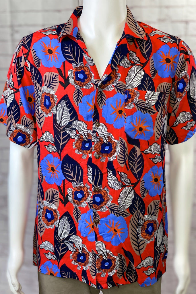 Hawaiian Button-ups - button up, floral, Hawaii, Hawaiian, Hawaiian vibes, short sleeves, Tropical - Wander Emporium