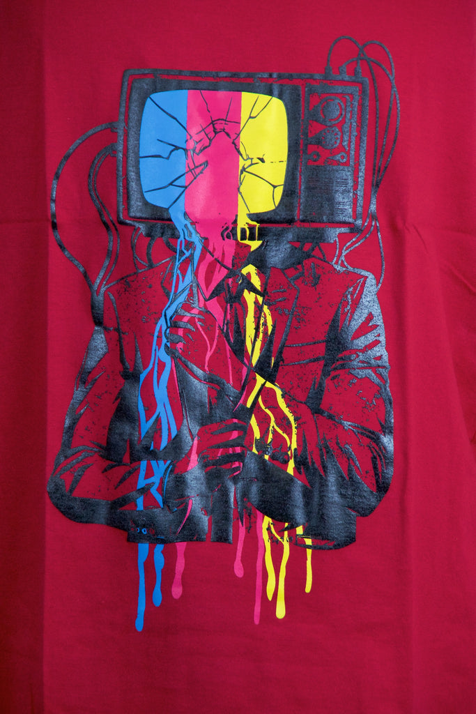 Tank Top | TV Guy - aqua, black, colours, graphic, green, man, men, monkey, red, see no evil, Tank Top, teal, tv, unisex - Wander Emporium