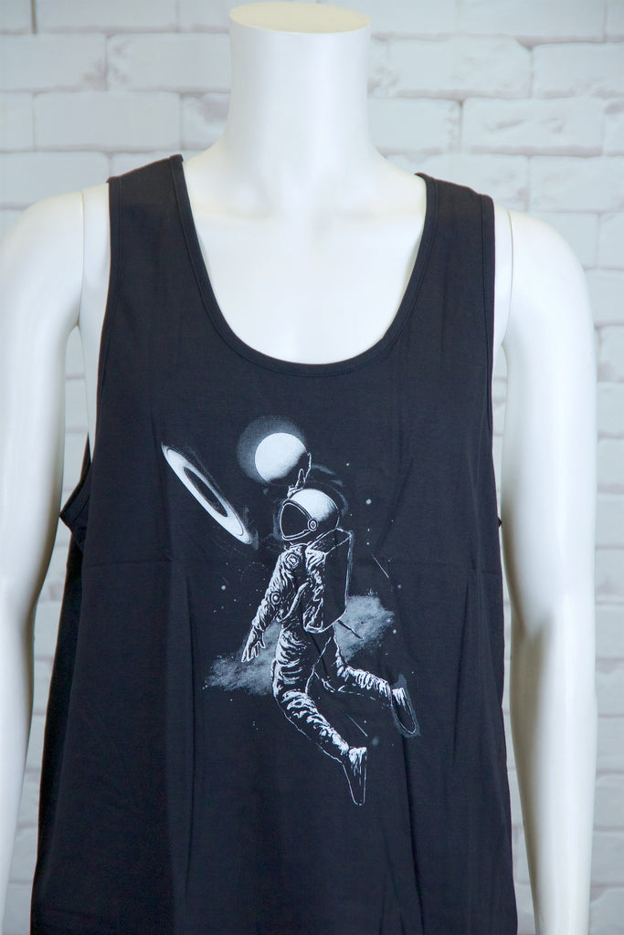 Tank Top | Space Basketball - aqua, beach, beach vibes, black, colours, graphic, green, man, men, red, Tank Top, teal, unisex, world - Wander Emporium