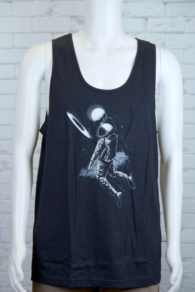 Tank Top | Space Basketball - aqua, beach, beach vibes, black, colours, graphic, green, man, men, red, Tank Top, teal, unisex, world - Wander Emporium