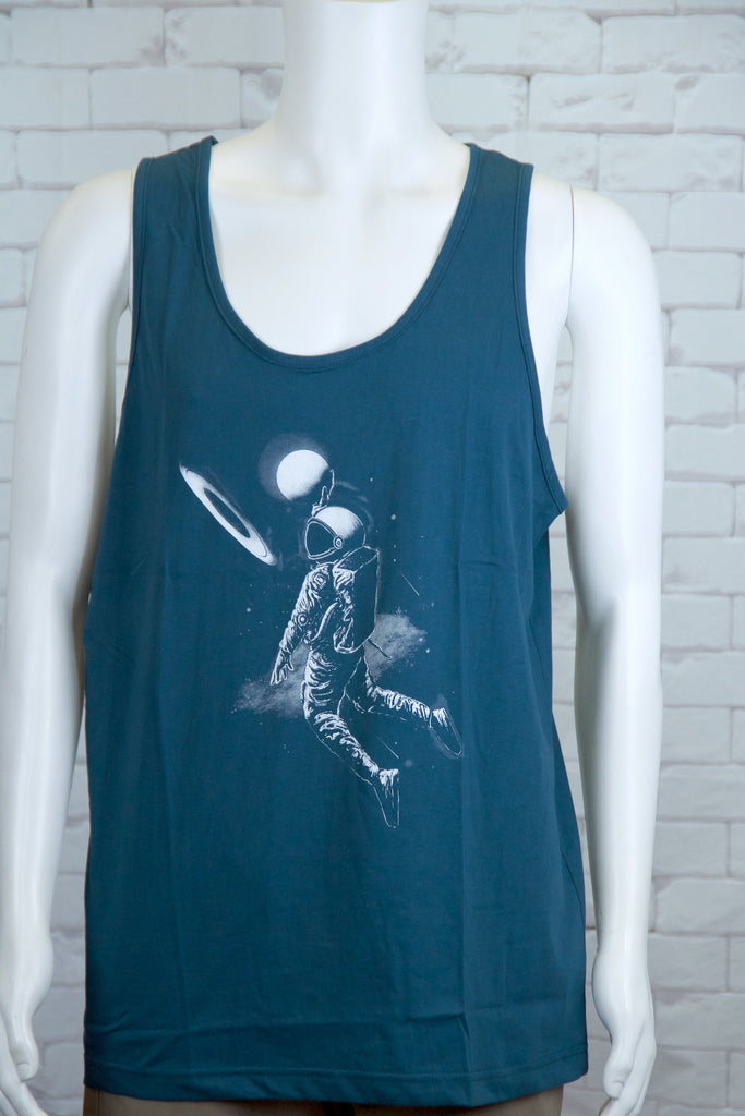 Tank Top | Space Basketball - aqua, beach, beach vibes, black, colours, graphic, green, man, men, red, Tank Top, teal, unisex, world - Wander Emporium