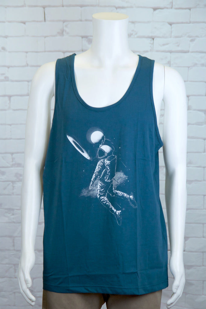 Tank Top | Space Basketball - aqua, beach, beach vibes, black, colours, graphic, green, man, men, red, Tank Top, teal, unisex, world - Wander Emporium