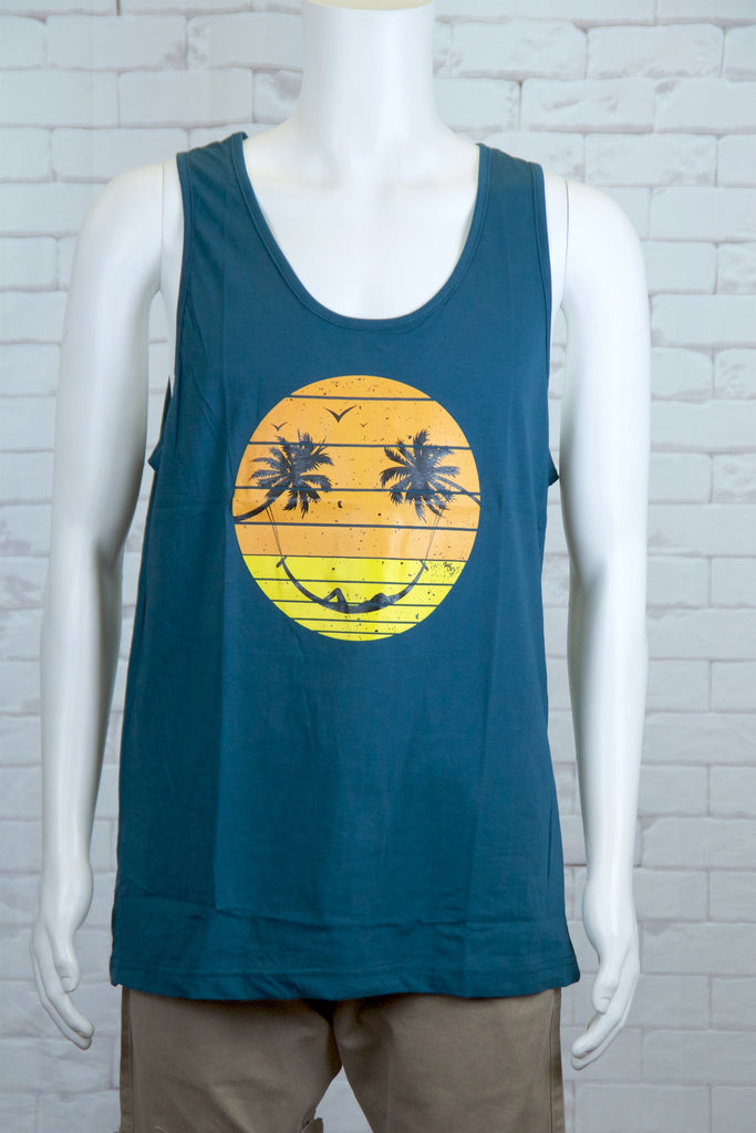 Tank Top | Beach Vibes - aqua, beach, beach vibes, black, colours, graphic, green, man, men, red, Tank Top, teal, unisex, world - Wander Emporium