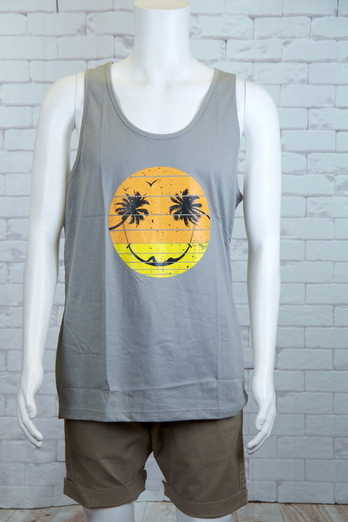 Tank Top | Beach Vibes - aqua, beach, beach vibes, black, colours, graphic, green, man, men, red, Tank Top, teal, unisex, world - Wander Emporium