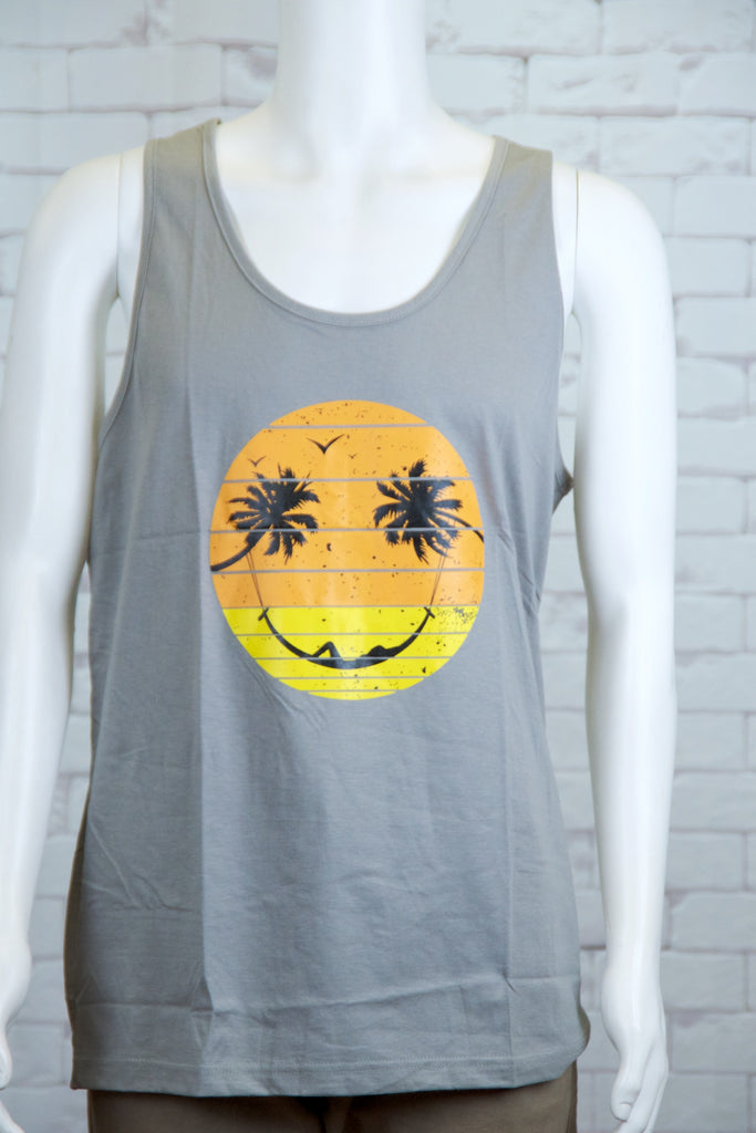 Tank Top | Beach Vibes - aqua, beach, beach vibes, black, colours, graphic, green, man, men, red, Tank Top, teal, unisex, world - Wander Emporium