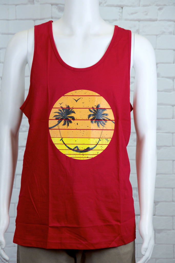 Tank Top | Beach Vibes - aqua, beach, beach vibes, black, colours, graphic, green, man, men, red, Tank Top, teal, unisex, world - Wander Emporium