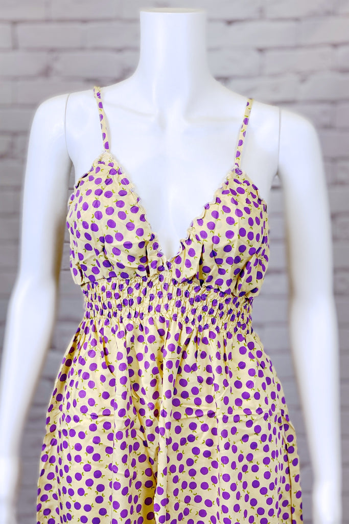 Julie Dress | Knee Length - baby doll, boho, clothing, dress, floral, ruffled, sexy, short, summer, v front - Wander Emporium