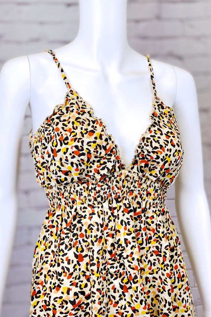 Julie Dress | Knee Length - baby doll, boho, clothing, dress, floral, ruffled, sexy, short, summer, v front - Wander Emporium