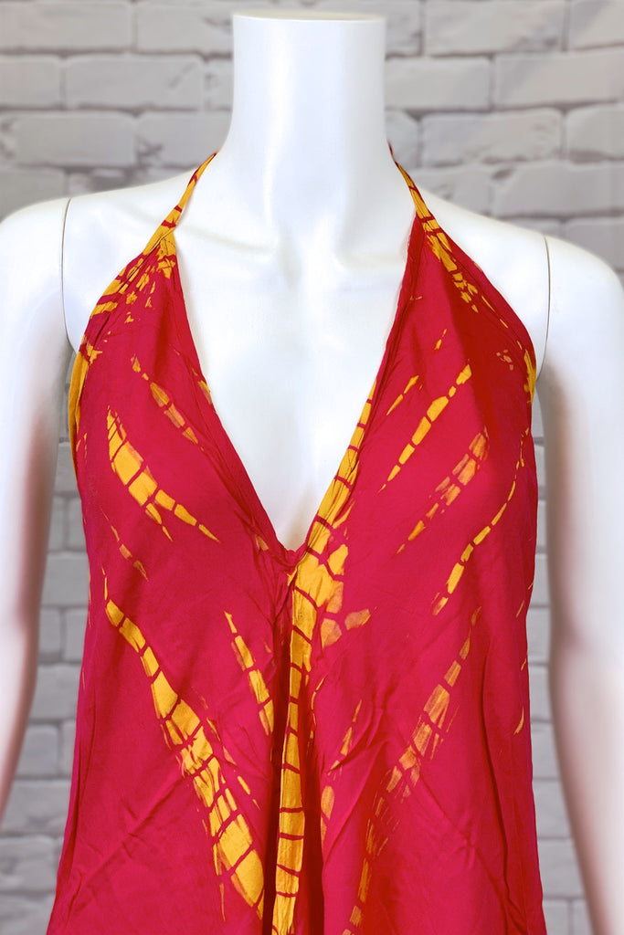 Tie Dye Halter Dress | Maxi - boho, bold, chik, clothing, dress, halter, sexy, summer, Tie  Dye, tie dyed - Wander Emporium