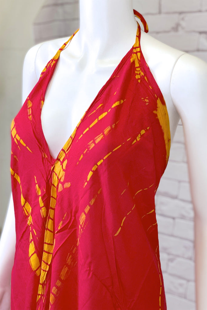 Tie Dye Halter Dress | Maxi - boho, bold, chik, clothing, dress, halter, sexy, summer, Tie  Dye, tie dyed - Wander Emporium