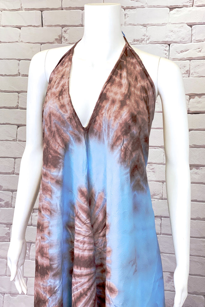 Tie Dye Halter Dress | Maxi - boho, bold, chik, clothing, dress, halter, sexy, summer, Tie  Dye, tie dyed - Wander Emporium