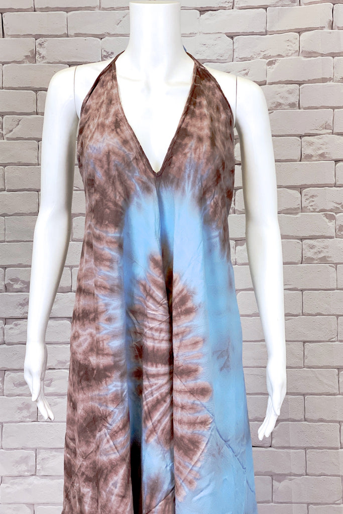Tie Dye Halter Dress | Maxi - boho, bold, chik, clothing, dress, halter, sexy, summer, Tie  Dye, tie dyed - Wander Emporium