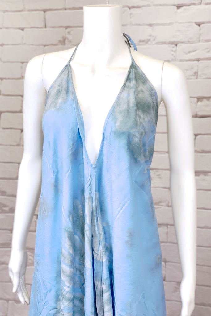 Tie Dye Halter Dress | Maxi - boho, bold, chik, clothing, dress, halter, sexy, summer, Tie  Dye, tie dyed - Wander Emporium