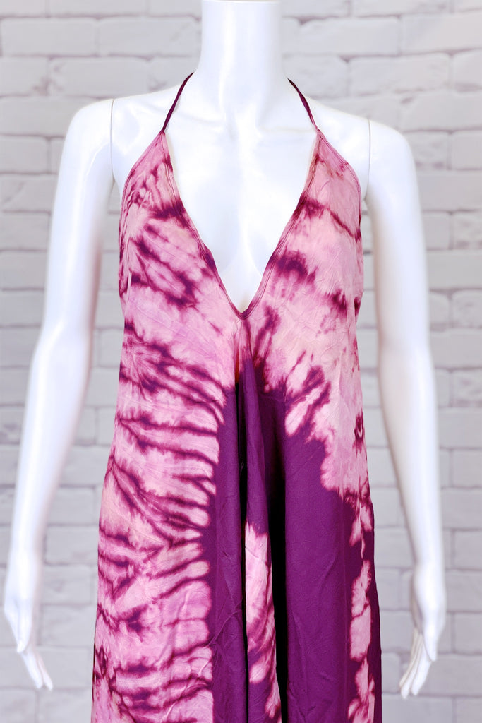 Tie Dye Halter Dress | Maxi - boho, bold, chik, clothing, dress, halter, sexy, summer, Tie  Dye, tie dyed - Wander Emporium