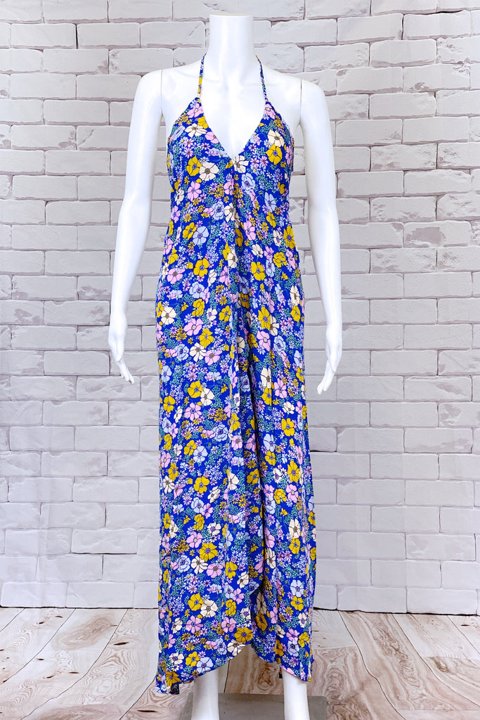 Halter Dress | Maxi - boho, bold, chik, clothing, dress, floral, halter, long, maxi, sexy, summer - Wander Emporium