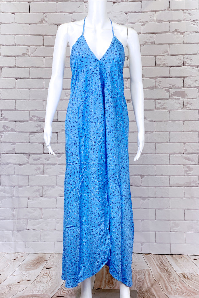 Halter Dress | Maxi - boho, bold, chik, clothing, dress, floral, halter, long, maxi, sexy, summer - Wander Emporium