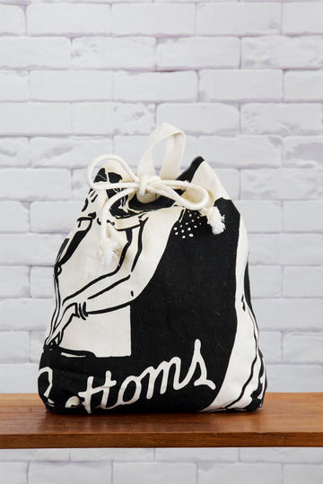 Backpack | Martini - backpack, black and white, book bag, canvas, day bag, day pack, drawing, drinks, hand printed, martini, pinup, regular backpack - Wander Emporium