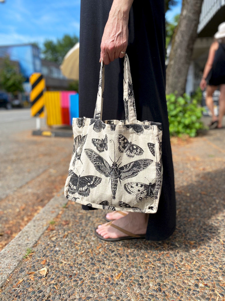Small Shopper | Moth - bag, butterfly, lunch bag, purse, small, Tote, tote bag - Wander Emporium