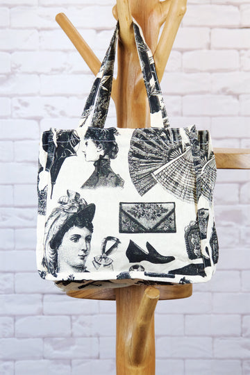 Small Shopper | Victorian Fashion - bag, purse, Shopper, small, Tote, tote bag, victoria, victorian fashion, victorian style - Wander Emporium