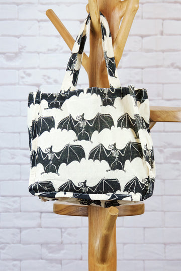 Small Shopper |Bats - bag, butterfly, lunch bag, purse, small, Tote, tote bag - Wander Emporium