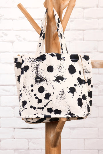 Small Shopper | Splash - art, bag, drops, paint, purse, Shopper, small, splash, splatters, Tote, tote bag - Wander Emporium