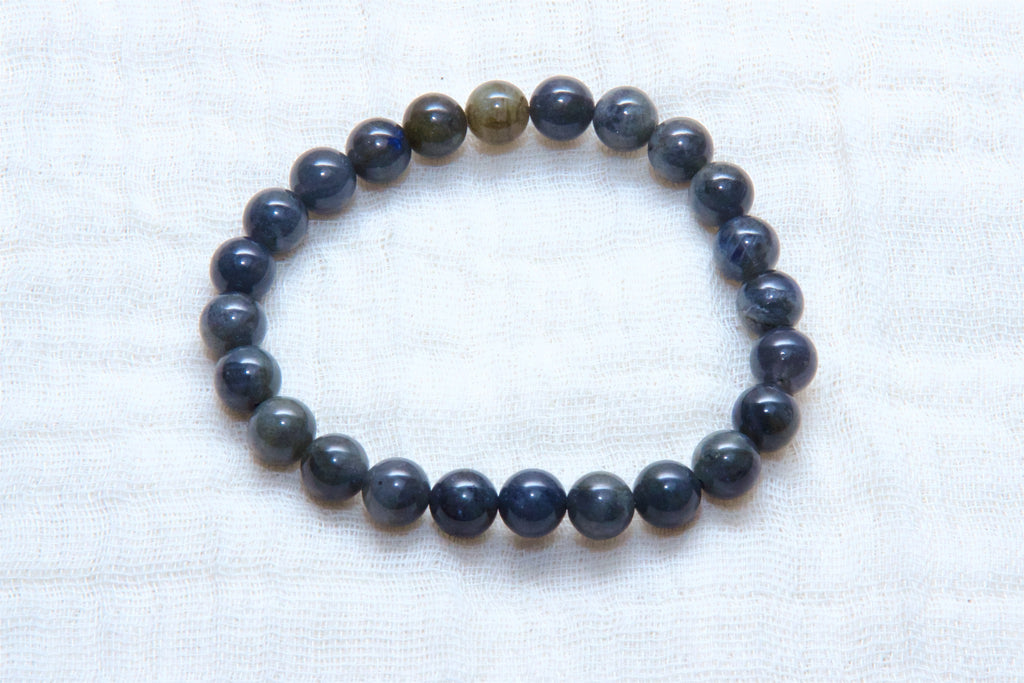 Stone Bracelet | Labradorite Dark - beaded bracelets, Bracelet, crystals, healing stones, Labradorite, Spiritual growth, stone - Wander Emporium