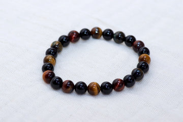 Stone Bracelet | Mix Tiger Eye - beaded bracelets, blue, Bracelet, crystals, gold, healing stones, stone, Tiger eye - Wander Emporium