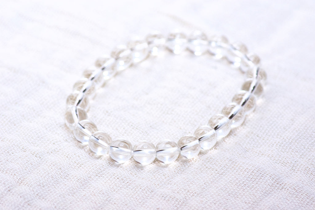 Stone Bracelet | Clear Quartz - beaded bracelets, Bracelet, crystals, healing stones, stone - Wander Emporium