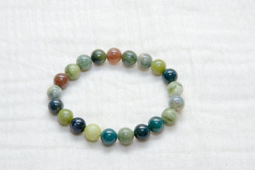 Stone Bracelet | Mix Jade - beaded bracelets, Bracelet, crystals, healing stones, Jade, lava, stone - Wander Emporium