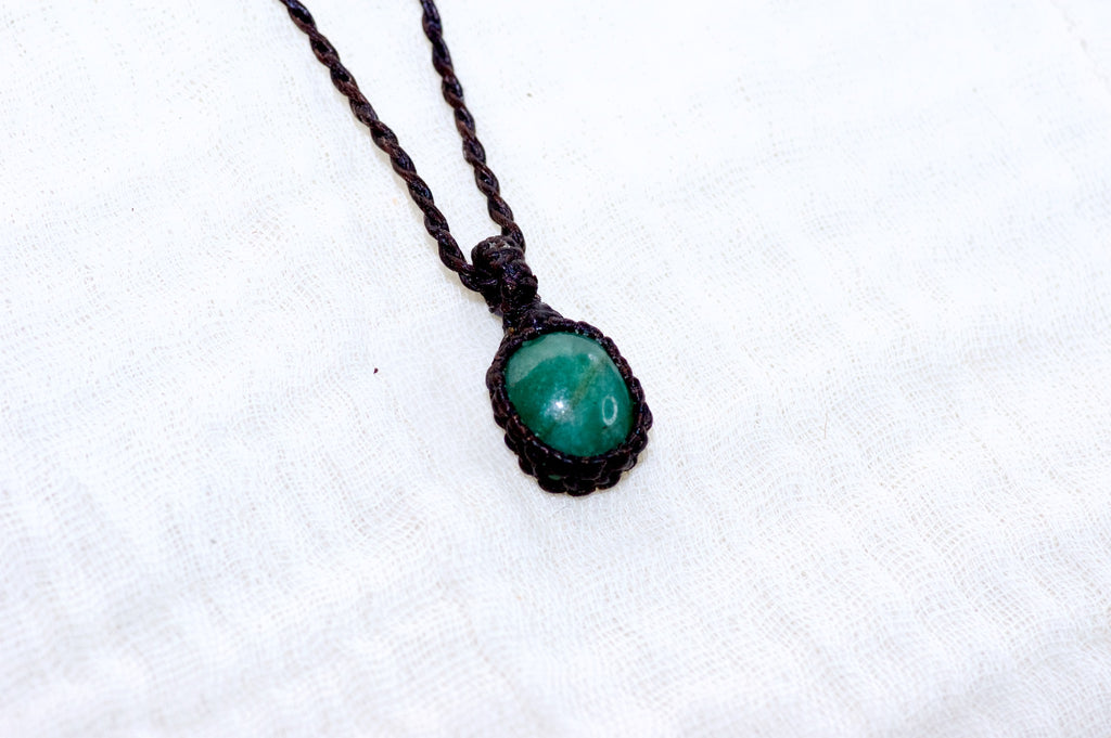 Aventurine Necklace - aventurine, creativity, delicate, healing stones, jewelry, necklace, small - Wander Emporium