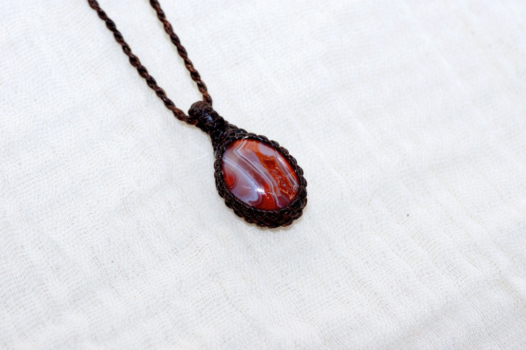 Carnelian Necklace - carnelian, creativity, growth, healing stones, jewelry, necklace, new beginnings, protection - Wander Emporium