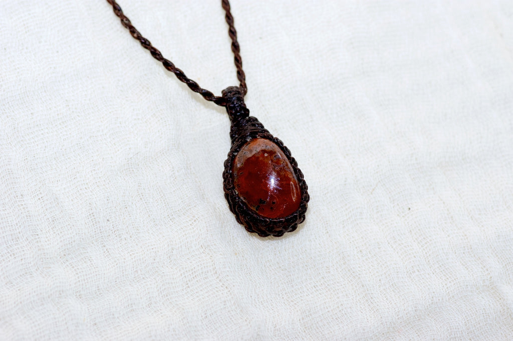 Carnelian Necklace - carnelian, creativity, growth, healing stones, jewelry, necklace, new beginnings, protection - Wander Emporium