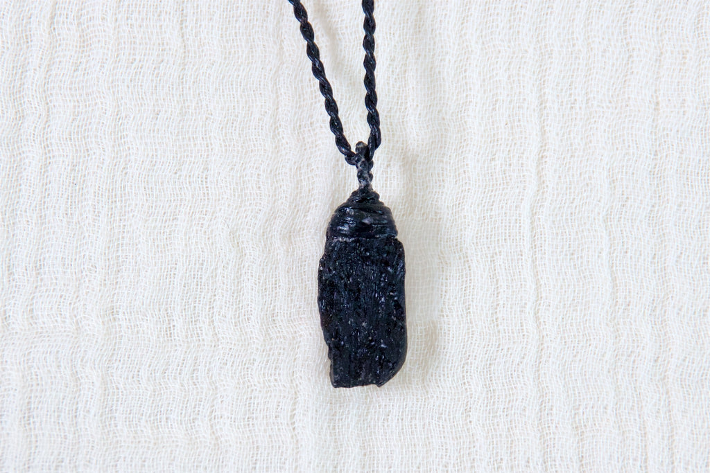 Tektite Necklace - emotional stability, grounding, healing stones, jewelry, necklace, Spiritual growth, tektite - Wander Emporium