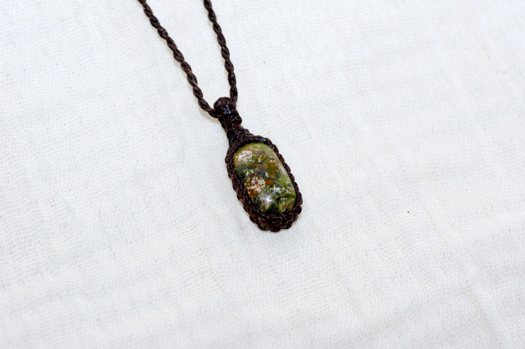 Unakite Necklace - delicate, healing stones, jewelry, necklace, small - Wander Emporium