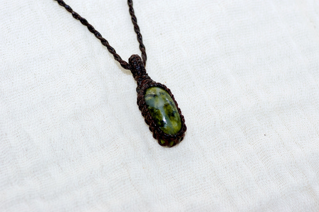 Moss Agate Necklace - delicate, jewelry, moss agate, necklace, small - Wander Emporium