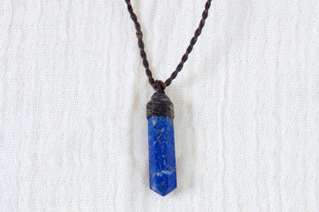 Lapis Lazuli Point Necklace - healing stones, inner peace, jewelry, Lapis Lazuli, necklace, small - Wander Emporium