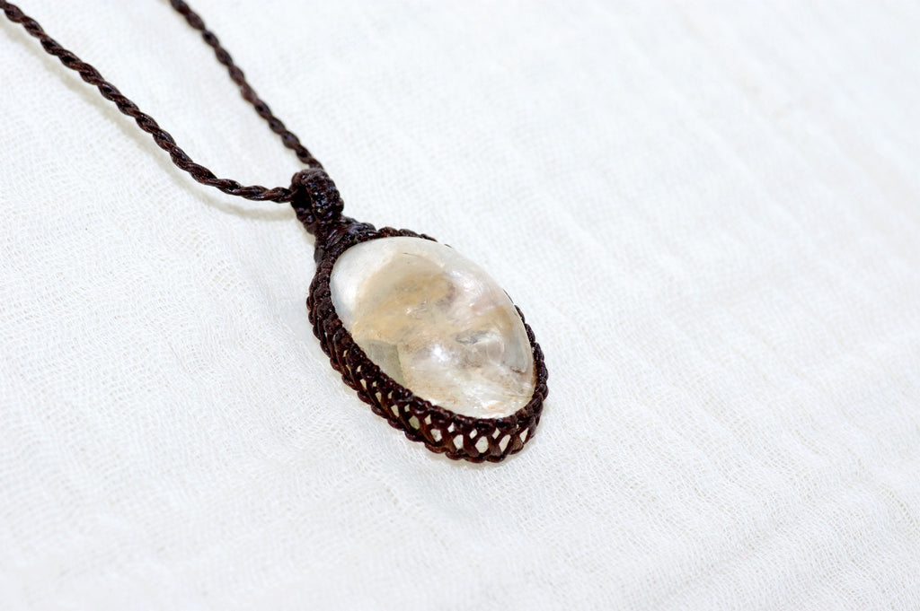 Garden Quartz Necklace | Large - garden quartz, healing stones, jewelry, necklace, soothing, spiritual connection - Wander Emporium