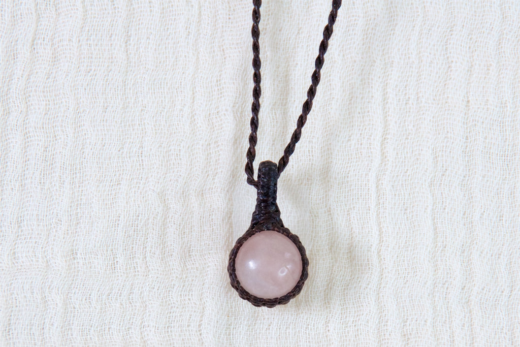 Rose Quartz Necklace - compassion, healing stones, jewelry, love, necklace, personal healing, Rose quarts, rose quartz - Wander Emporium
