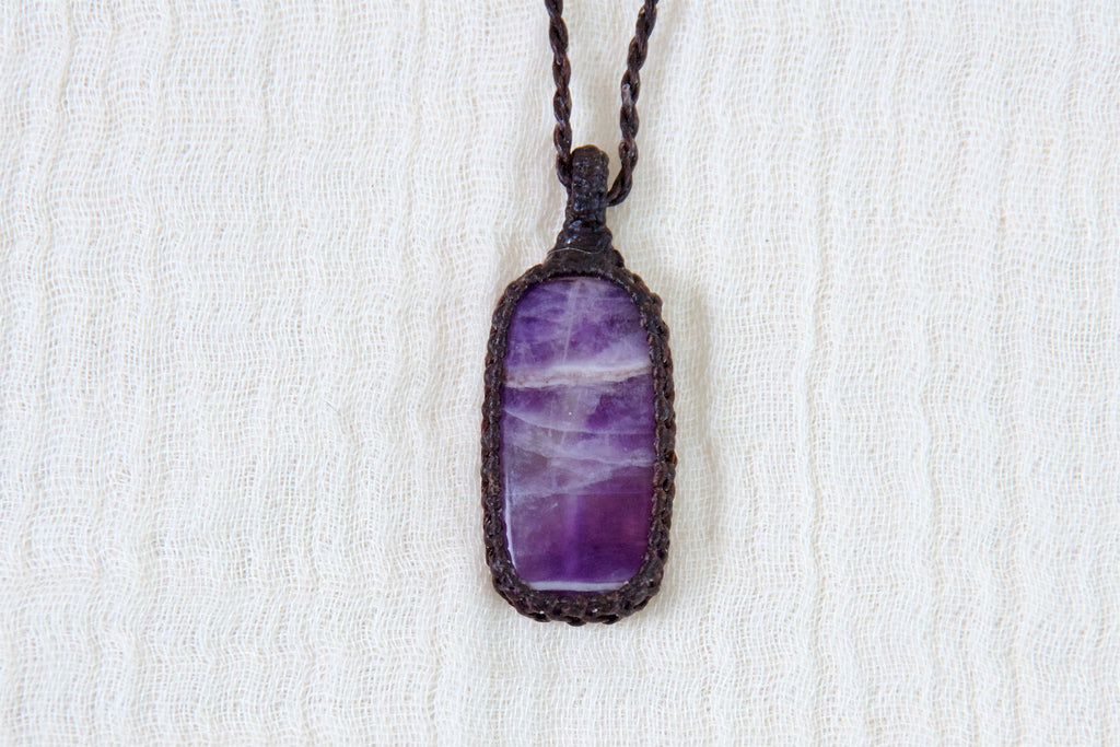 Amethyst Necklace - amethyst, emotional balance, emotional stability, healing stones, jewelry, necklace, protection - Wander Emporium